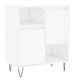Buffet Blanc brillant 60x35x70 cm Bois d'ingénierie