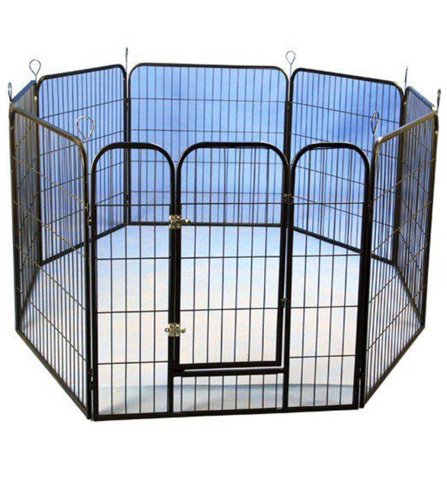 @Pet Parc modulaire pour chiots Noir 79x81 cm