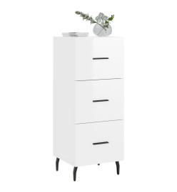 Buffet Blanc brillant 34,5x34x90 cm Bois d'ingénierie