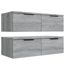 Armoires murales 2 pcs Sonoma gris 68x30x20 cm Bois ingénierie