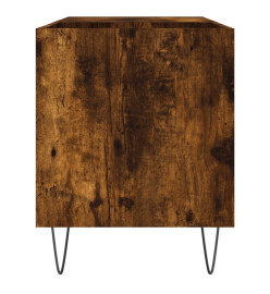 Armoire à disques chêne fumé 85x38x48 cm bois d'ingénierie