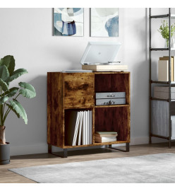 Armoire à disques chêne fumé 84,5x38x89 cm bois d'ingénierie