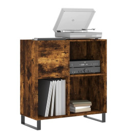 Armoire à disques chêne fumé 84,5x38x89 cm bois d'ingénierie
