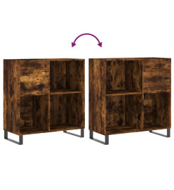 Armoire à disques chêne fumé 84,5x38x89 cm bois d'ingénierie