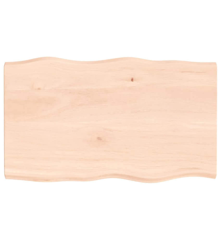 Dessus de table bois chêne massif non traité bordure assortie