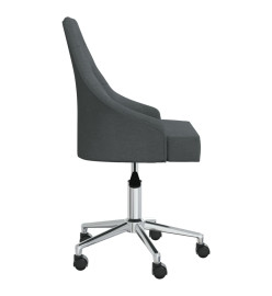 Chaise pivotante de salle à manger Gris foncé Tissu