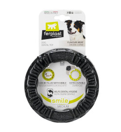 Ferplast Jouet dentaire pour chien Smile Moyen Noir