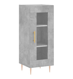 Buffet haut Gris béton 34,5x34x180 cm Bois d'ingénierie