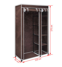 Garde-robe Tissu Marron