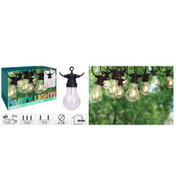 ProGarden Guirlande lumineuse de jardin 10 ampoules LED 24 V