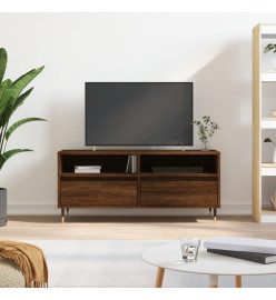 Meuble TV chêne marron 100x34,5x44,5 cm bois d'ingénierie