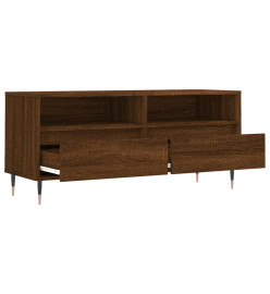 Meuble TV chêne marron 100x34,5x44,5 cm bois d'ingénierie