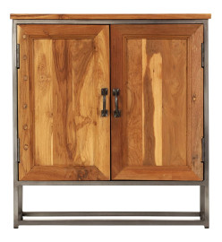 Buffet Teck recyclé et acier 65 x 30 x 70 cm