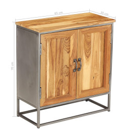 Buffet Teck recyclé et acier 65 x 30 x 70 cm
