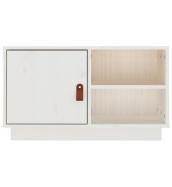 Meuble TV Blanc 70x34x40 cm Bois de pin massif