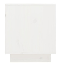 Meuble TV Blanc 70x34x40 cm Bois de pin massif