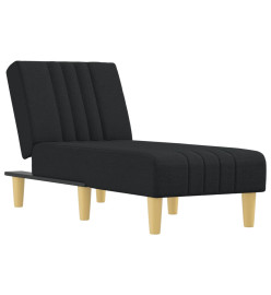 Chaise longue noir tissu