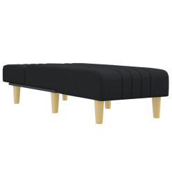 Chaise longue noir tissu