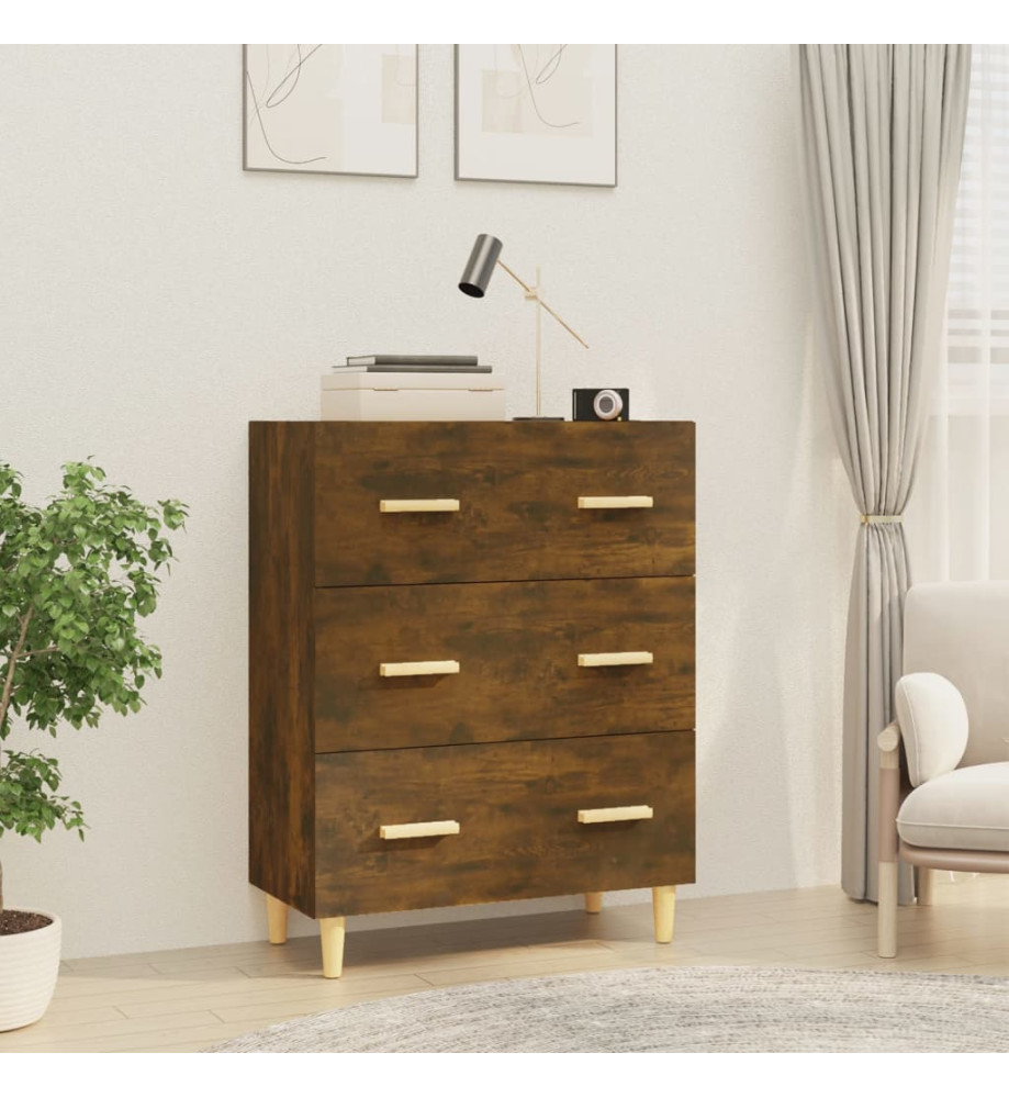 Buffet Chêne fumé 70x34x90 cm Bois d'ingénierie Buffet Chêne fumé 70x34x90 cm Bois d'ingénierie