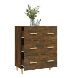 Buffet Chêne fumé 70x34x90 cm Bois d'ingénierie