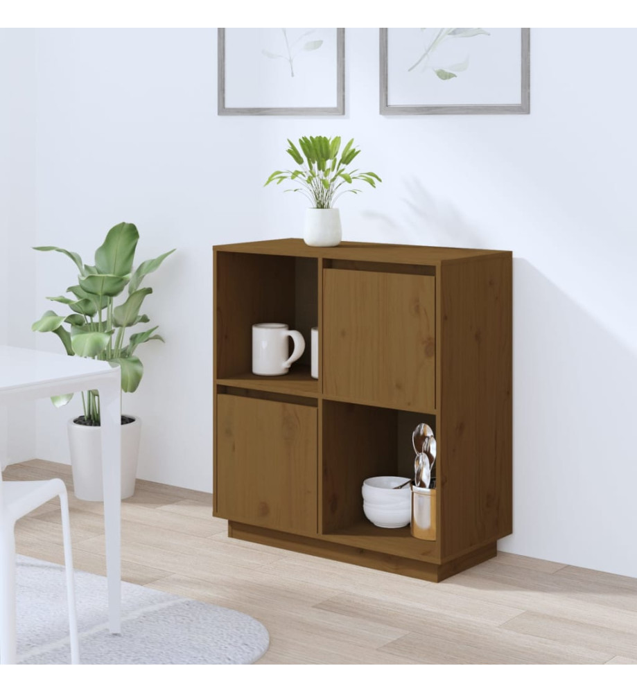 Buffet Marron miel 74x35x80 cm Bois massif de pin Buffet Marron miel 74x35x80 cm Bois massif de pin