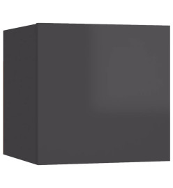 Meubles TV muraux 4 pcs Gris brillant 30,5x30x30 cm