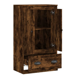 Buffet haut chêne fumé 60x35,5x103,5 cm bois d'ingénierie