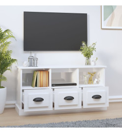 Meuble TV blanc brillant 100x35x50 cm bois d'ingénierie