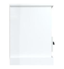 Meuble TV blanc brillant 100x35x50 cm bois d'ingénierie