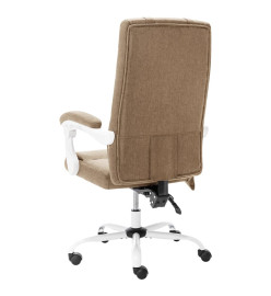 Chaise de bureau de massage Taupe Tissu