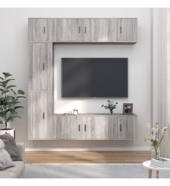 Ensemble de meubles TV 7 pcs Sonoma gris Bois d'ingénierie