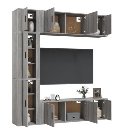 Ensemble de meubles TV 7 pcs Sonoma gris Bois d'ingénierie