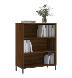 Bibliothèque chêne marron 69,5x32,5x90 cm bois d'ingénierie