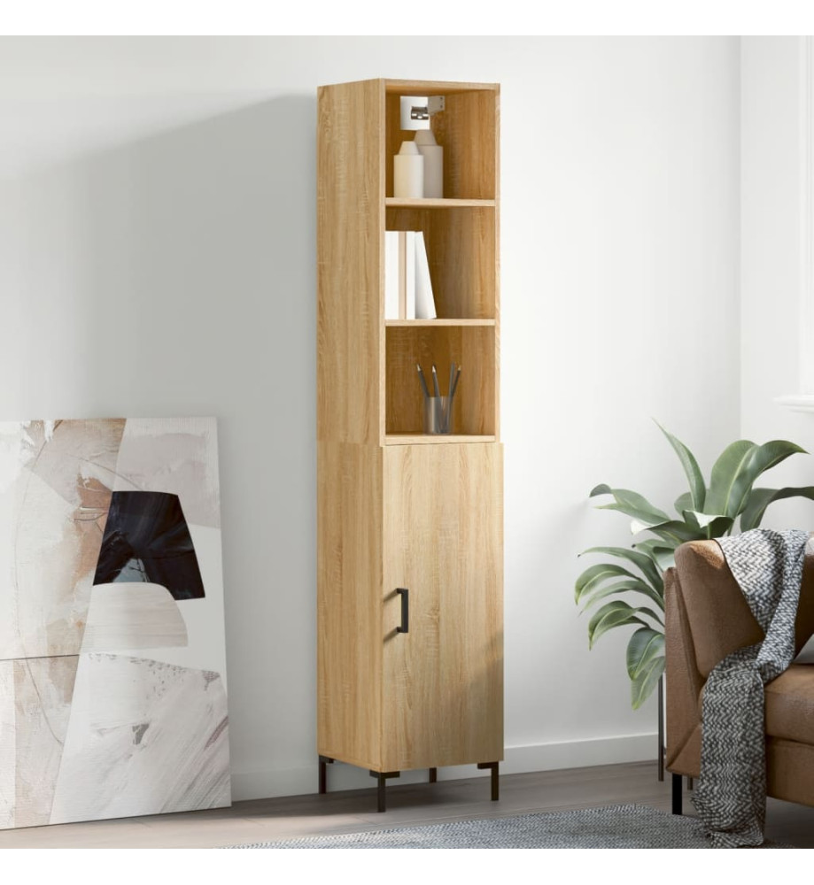 Buffet haut Chêne sonoma 34,5x34x180 cm Bois d'ingénierie Buffet haut Chêne sonoma 34,5x34x180 cm Bois d'ingénierie