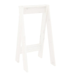 Tabourets lot de 2 blanc 40x40x75 cm bois massif de pin