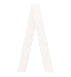 Tabourets lot de 2 blanc 40x40x75 cm bois massif de pin