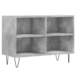 Meuble TV gris béton 69,5x30x50 cm bois d'ingénierie