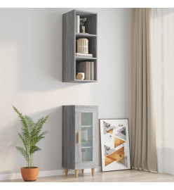 Armoire murale Sonoma gris 34,5x32,5x90 cm Bois d'ingénierie