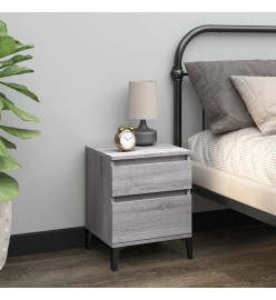 Tables de chevet 2 pcs Sonoma gris 40x35x50 cm