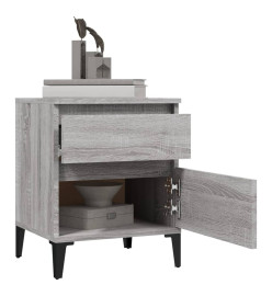 Tables de chevet 2 pcs Sonoma gris 40x35x50 cm