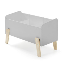 Vipack Boîte à jouets Kiddy Bois Gris froid