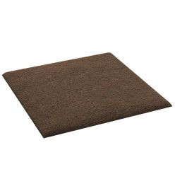 Panneaux muraux 12 pcs Marron 30x30 cm Tissu 1,08 m²