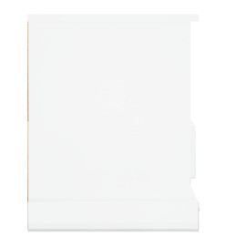 Meuble TV blanc brillant 93x35,5x45 cm bois d'ingénierie