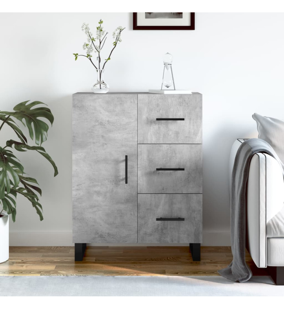 Buffet gris béton 69,5x34x90 cm bois d'ingénierie Buffet gris béton 69,5x34x90 cm bois d'ingénierie