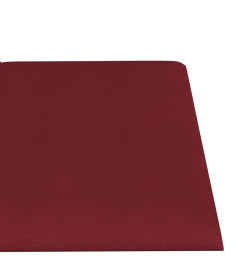 Panneaux muraux 12 pcs Rouge bordeaux 30x15 cm Tissu 0,54 m²