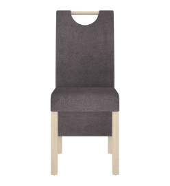 Chaises à manger lot de 2 taupe tissu