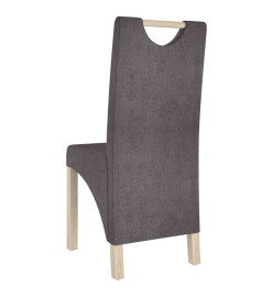 Chaises à manger lot de 2 taupe tissu