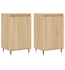 Buffets 2 pcs chêne sonoma 40x35x70 cm bois d'ingénierie