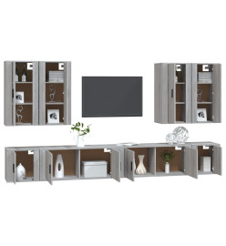 Ensemble de meubles TV 8 pcs Sonoma gris Bois d'ingénierie