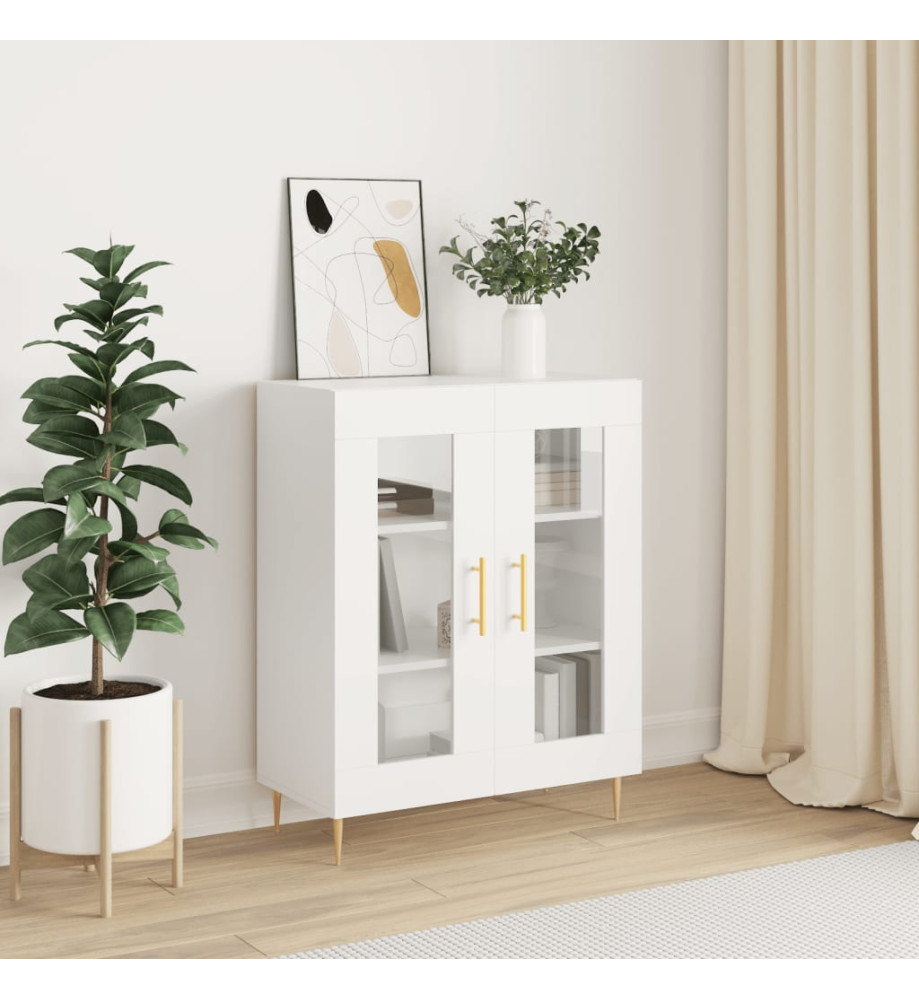 Buffet blanc 69,5x34x90 cm bois d'ingénierie Buffet blanc 69,5x34x90 cm bois d'ingénierie